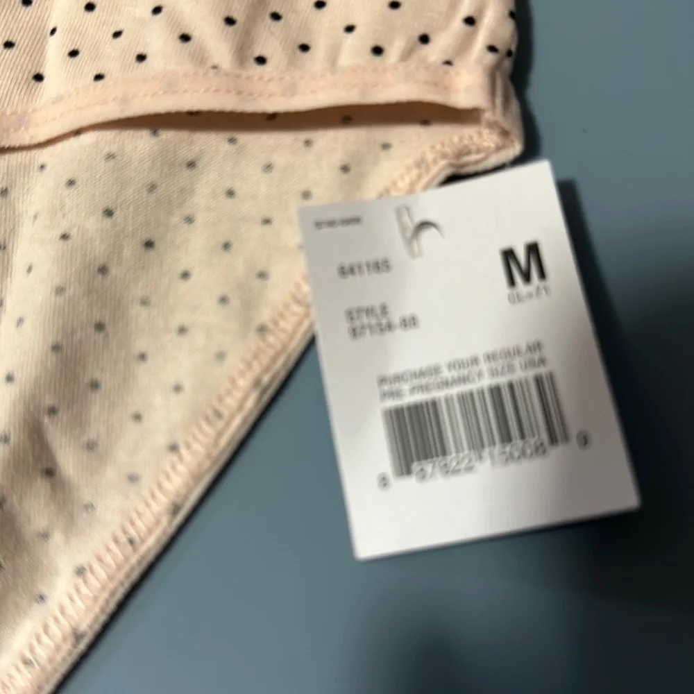 *HP* MOTHERHOOD MATERNITY POLKA DOT PANTY: PINK/BLACK: NEW WITH TAGS: SIZE M